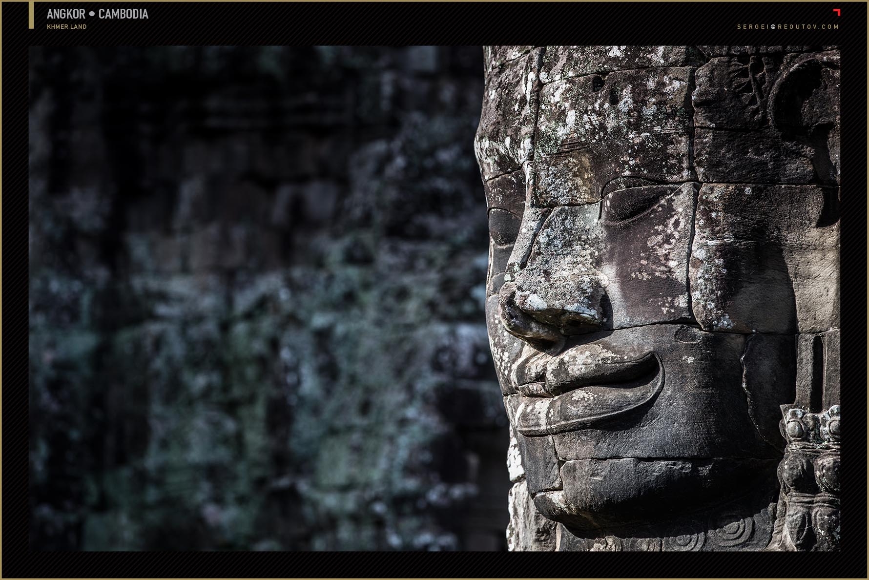 Buddha face at Angkor Wat temple